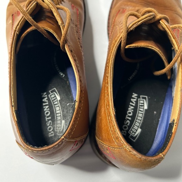 Bostonian Commonwealth Mens Dress Shoes Leather Brogue Oxfords Tan Size 7.5 - Picture 8 of 8